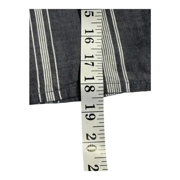 Hollister Women's Size Small Striped Cropped Blouse Blue‎ Bell  Flare Sleeve - Picture 6 of 7